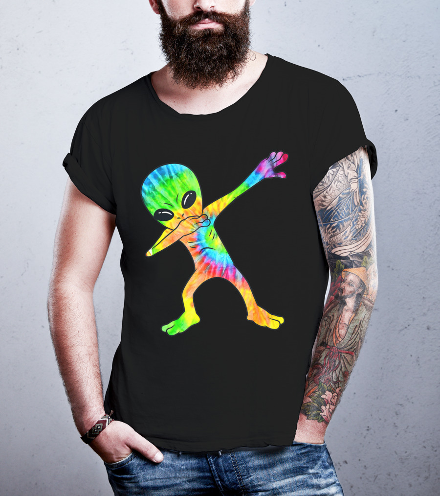 Tie Dye Dabbing Alien T-Shirt