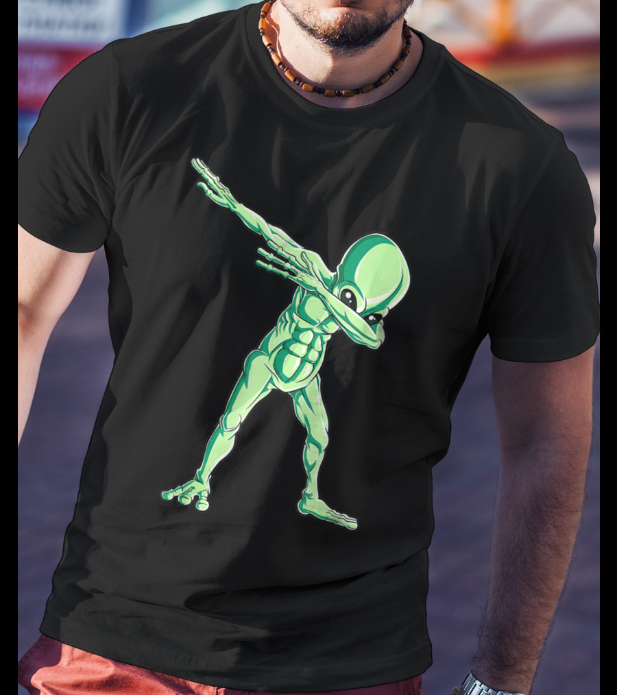 Dabbing Alien Dab Hip Hop Funny UFO Creature T-Shirt
