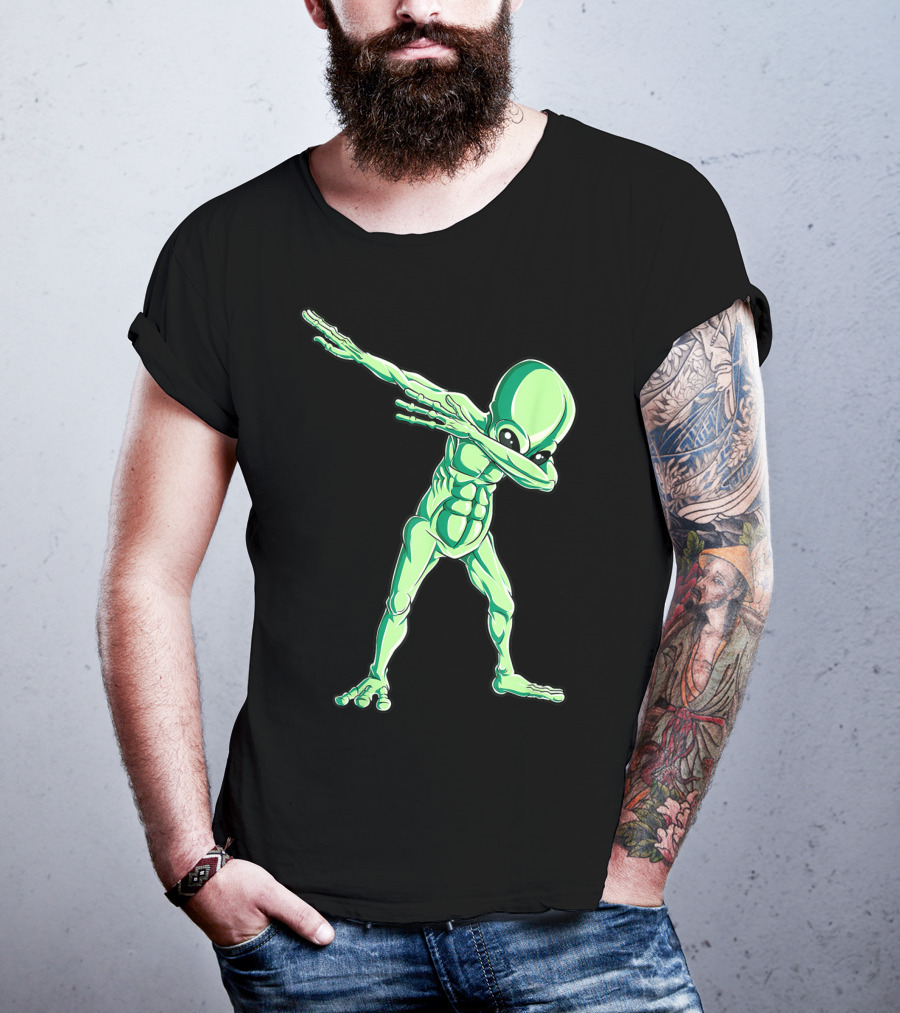 Dabbing Alien Dab Hip Hop Funny UFO Creature T-Shirt