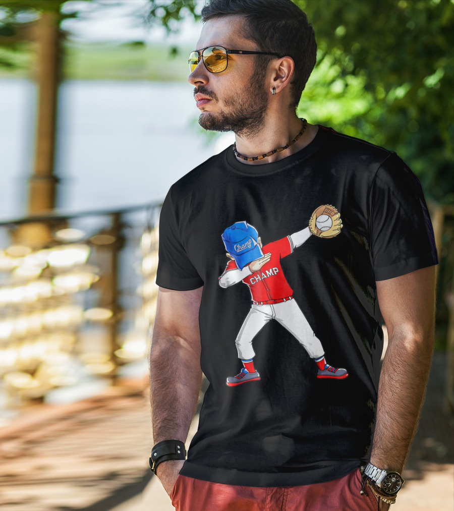 Champ Dabbing Baseball Dab Dance T-Shirt