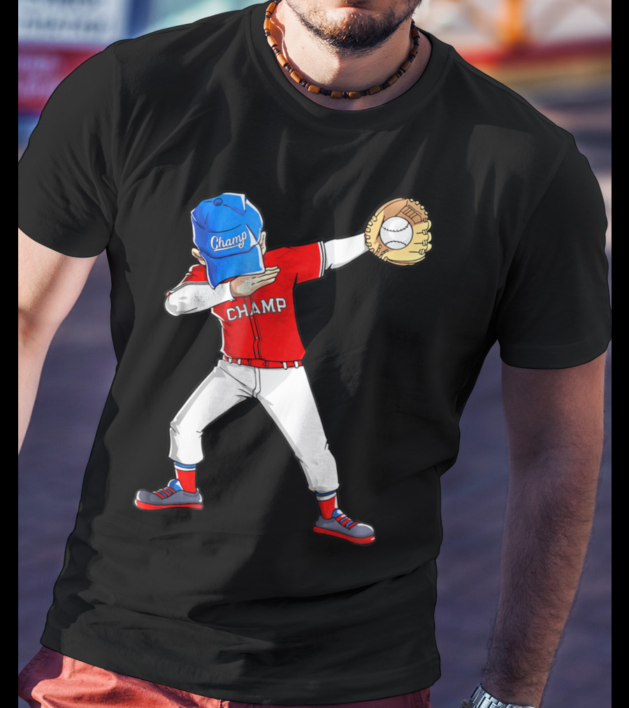 Champ Dabbing Baseball Dab Dance T-Shirt