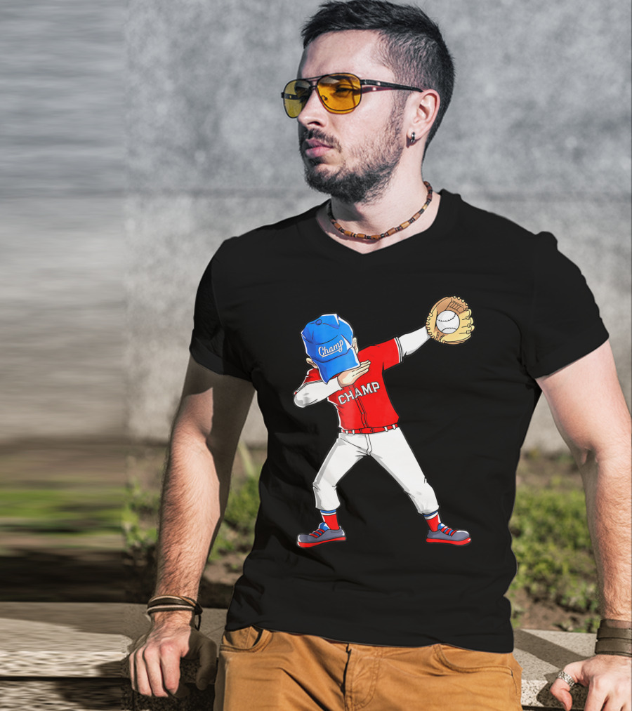 Champ Dabbing Baseball Dab Dance T-Shirt