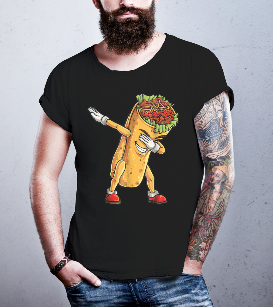 Dabbing Burrito Celebration Cinco De Mayo T-Shirt