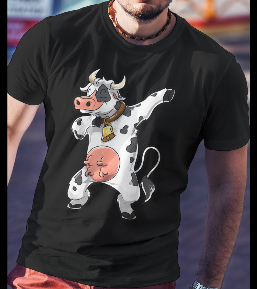 Dabbing Cow Dance Funny Cows Farm Farmer Dab T-Shirt