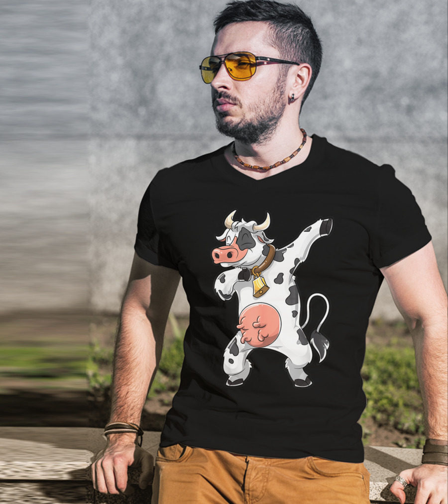 Dabbing Cow Dance Funny Cows Farm Farmer Dab T-Shirt