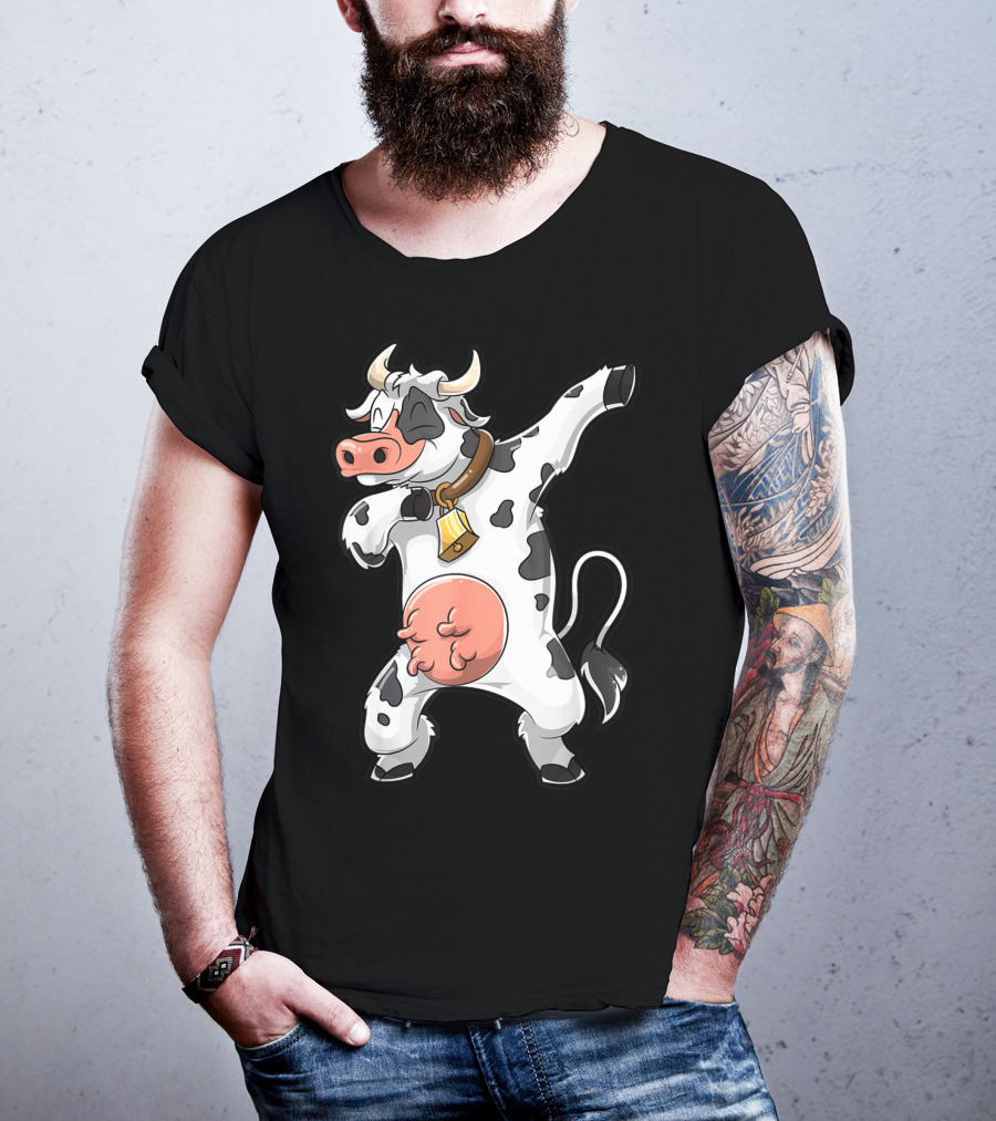 Dabbing Cow Dance Funny Cows Farm Farmer Dab T-Shirt