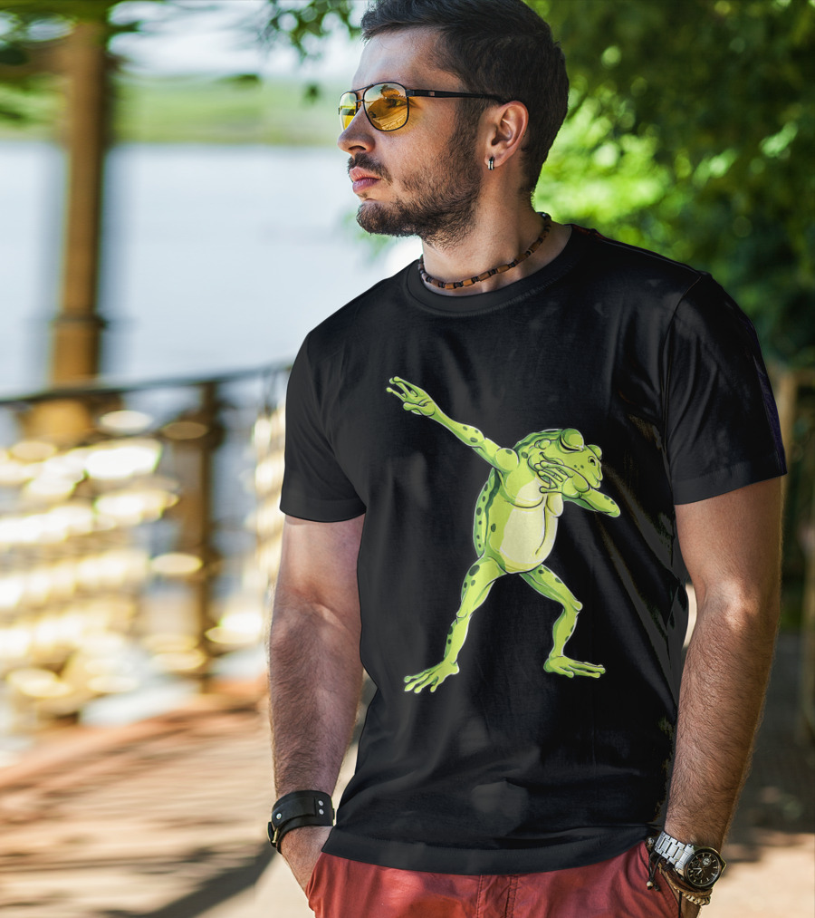 Kids Funny Dabbing Frog Animal Dab T-Shirt