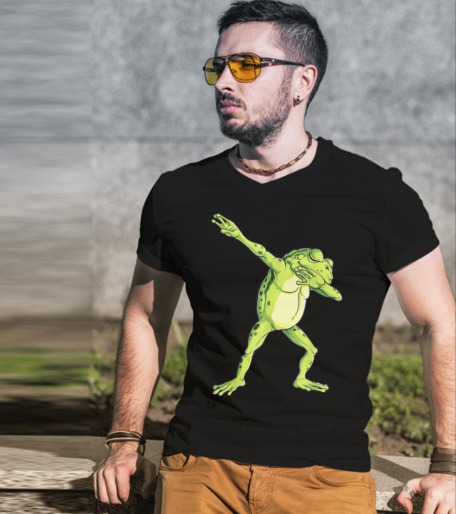 Kids Funny Dabbing Frog Animal Dab T-Shirt
