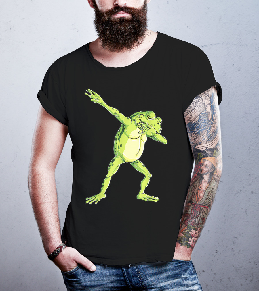 Kids Funny Dabbing Frog Animal Dab T-Shirt