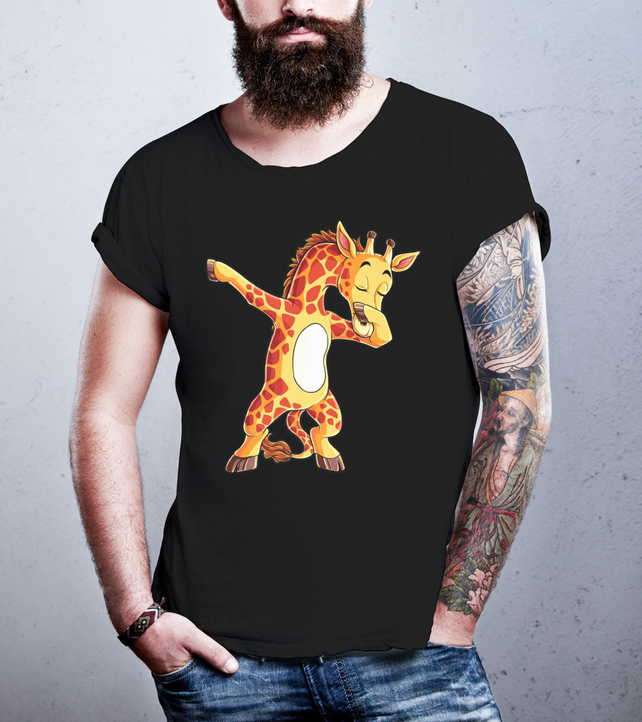 Funny Dabbing Giraffe Dance Pose Giraffes Dab T-Shirt