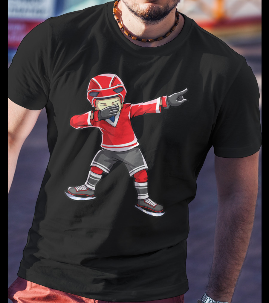 Dabbing Hockey Player Boys Men Kids Dab Squad T-Shirt