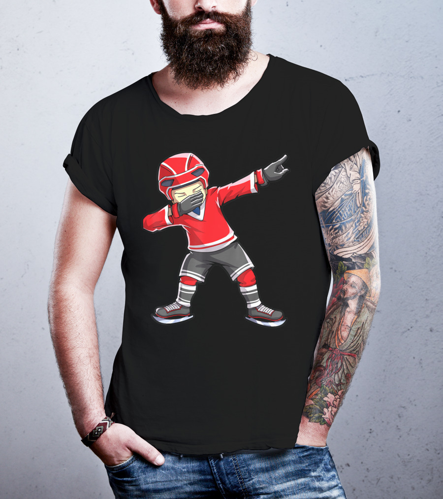 Dabbing Hockey Player Boys Men Kids Dab Squad T-Shirt