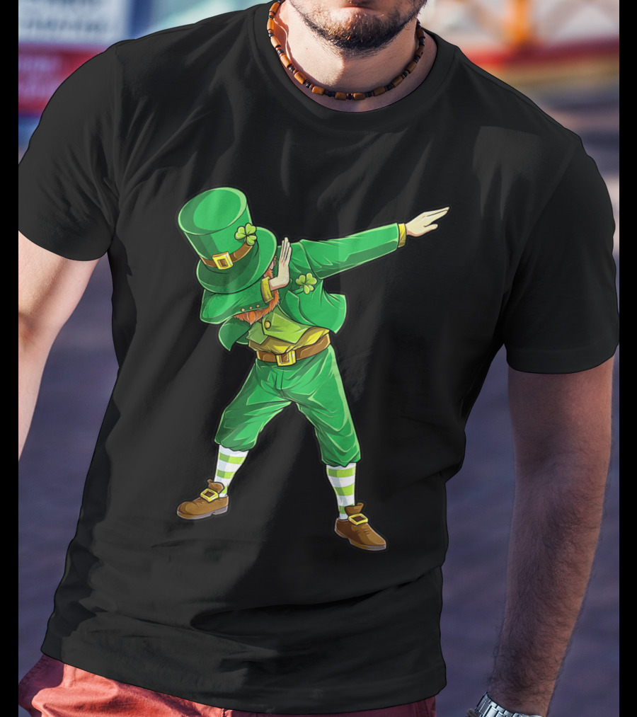 Dabbing Leprechaun St Patricks Day Boys Dab Dance Pose T-Shirt