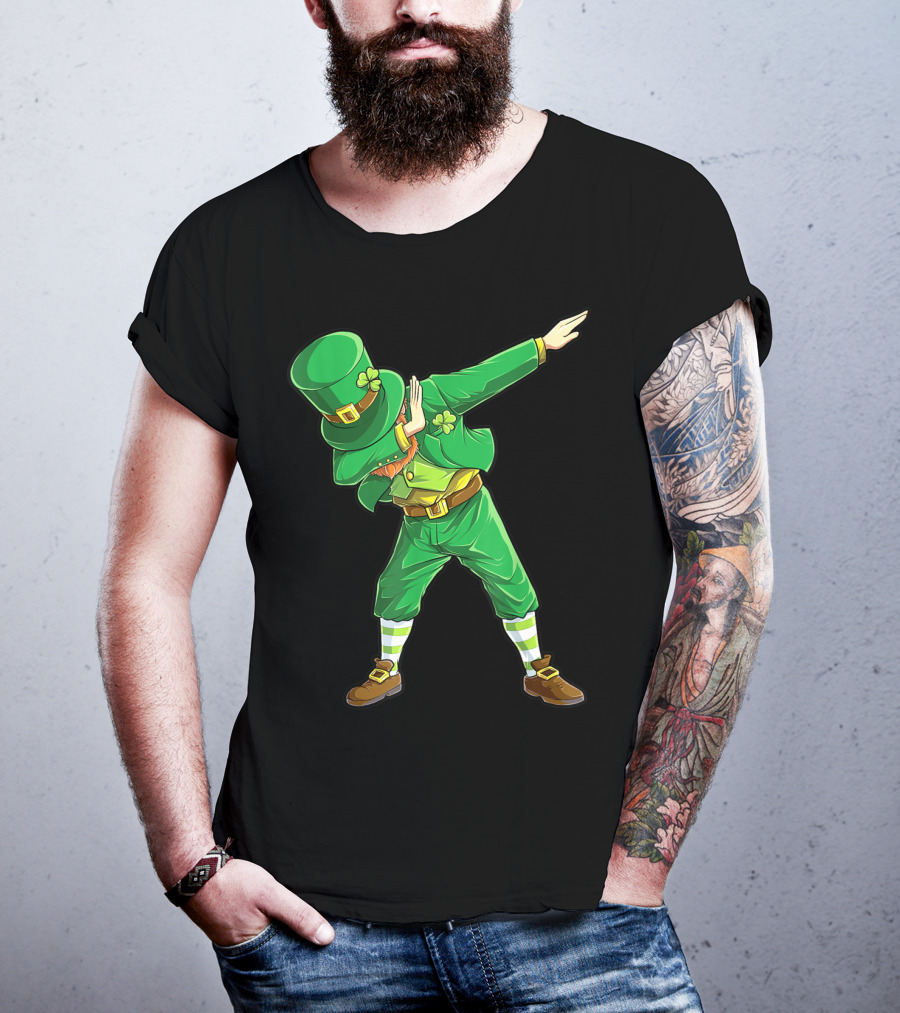Dabbing Leprechaun St Patricks Day Boys Dab Dance Pose T-Shirt