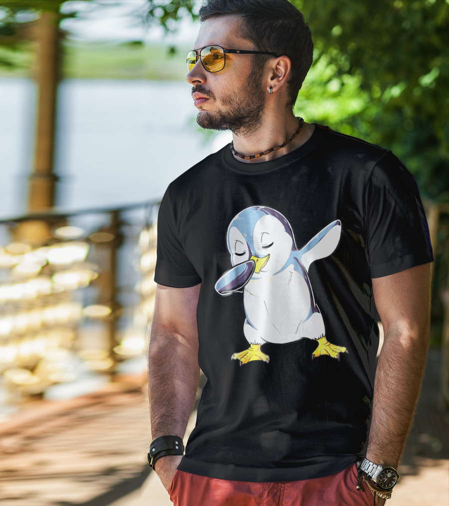 Dabbing Penguin Kids Boys Funny Dab Dance Bird Cute Fun T-Shirt