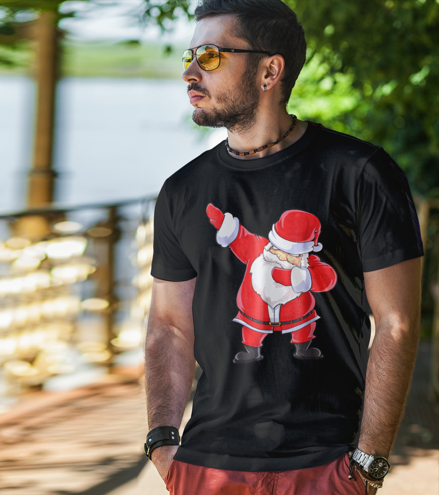 Santa Claus Dabbing Christmas Funny Dab T-Shirt