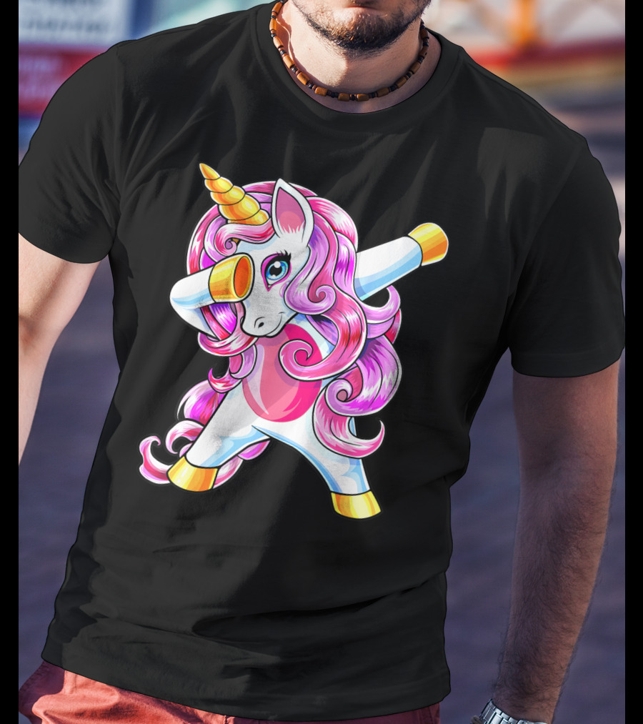 Dabbing Unicorn Birthday Girls Cute Unicorn T-Shirt