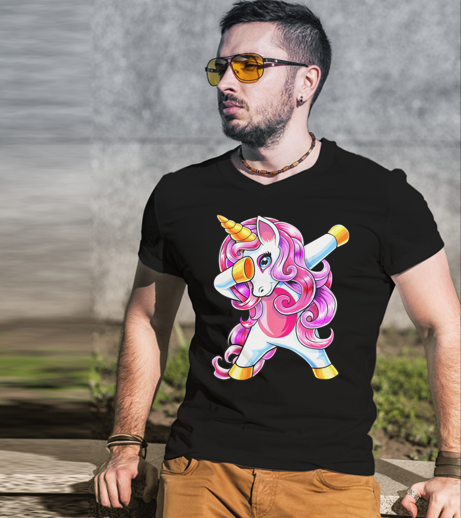 Dabbing Unicorn Birthday Girls Cute Unicorn T-Shirt