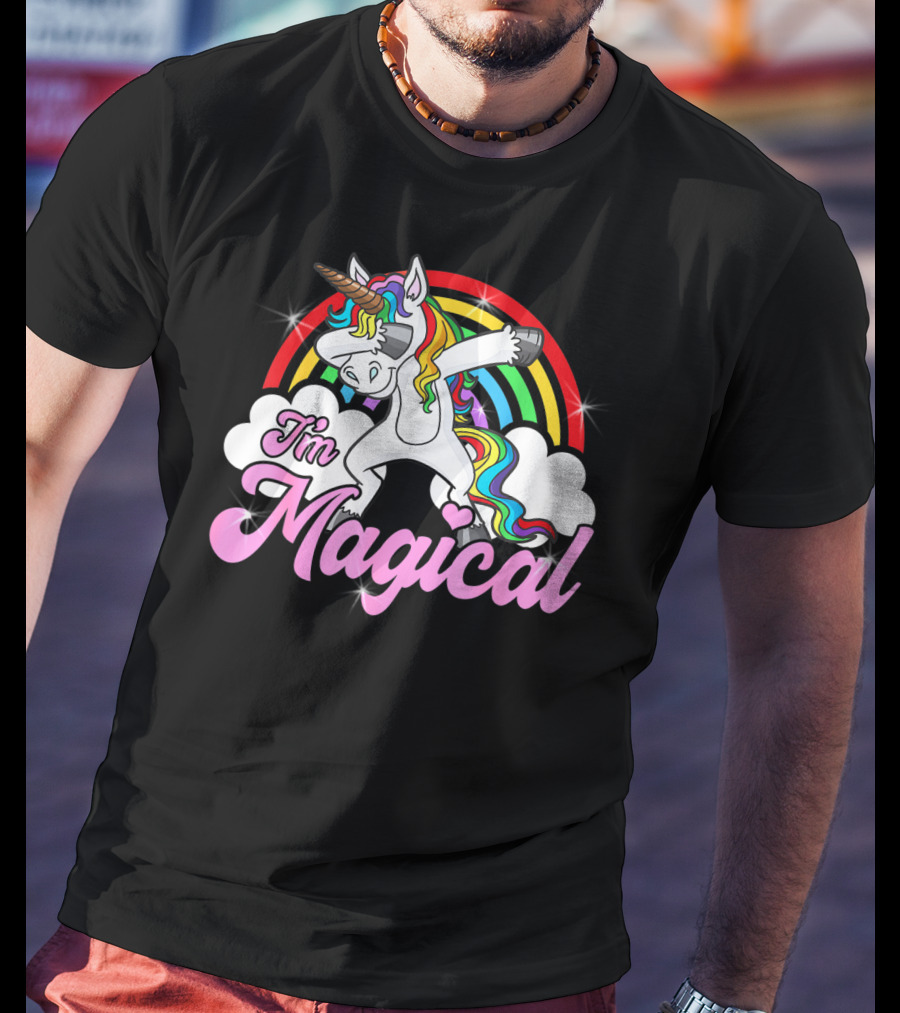 I'm Magical Dabbing Unicorn Rainbow T-Shirt
