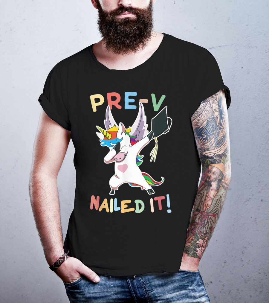 PRE-K Nailed It Dabbing Unicorn Graduate Graduation T-Shirt