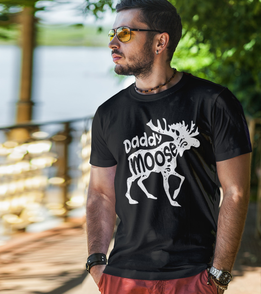 Daddy Moose Funny Family T-Shirt