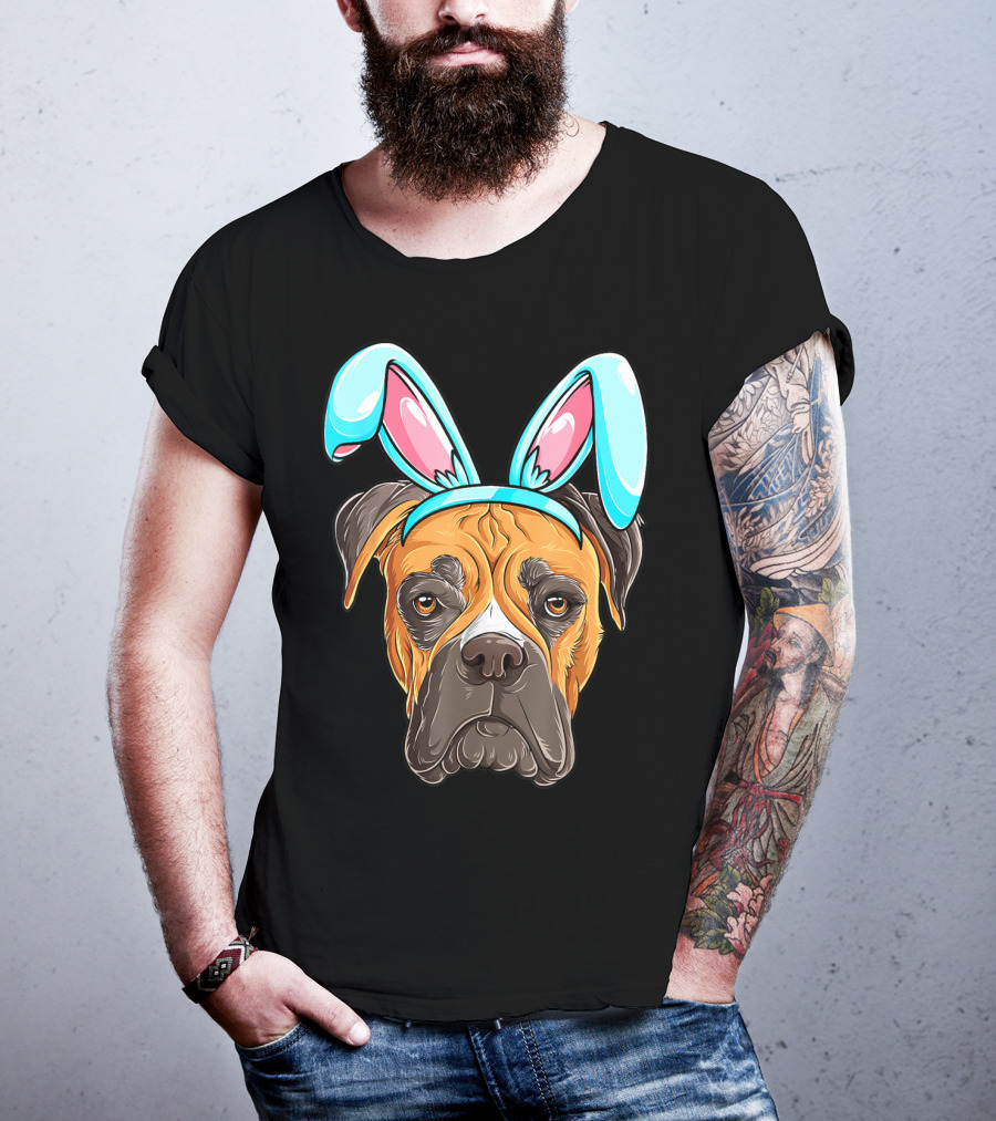 Easter Bunny Dog Boxer T-Shirt
