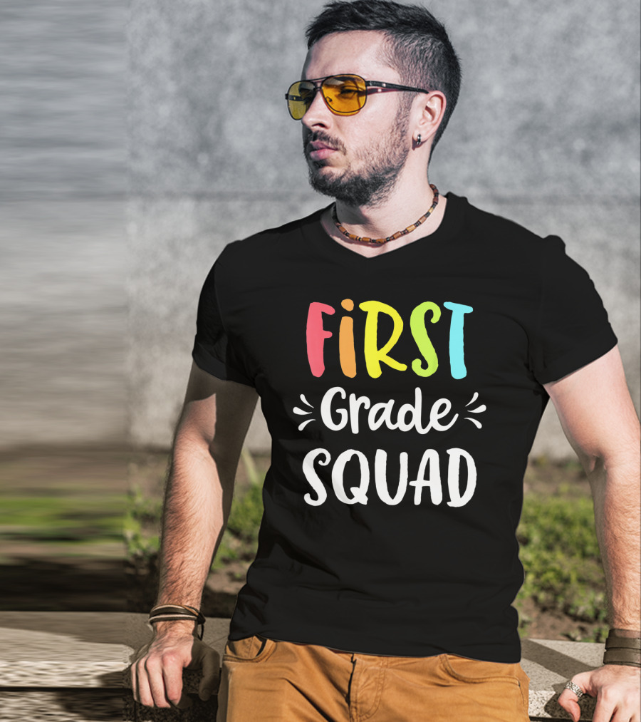 First Grade Squad Funny 1st Back To School Teacher Student T-Shirt