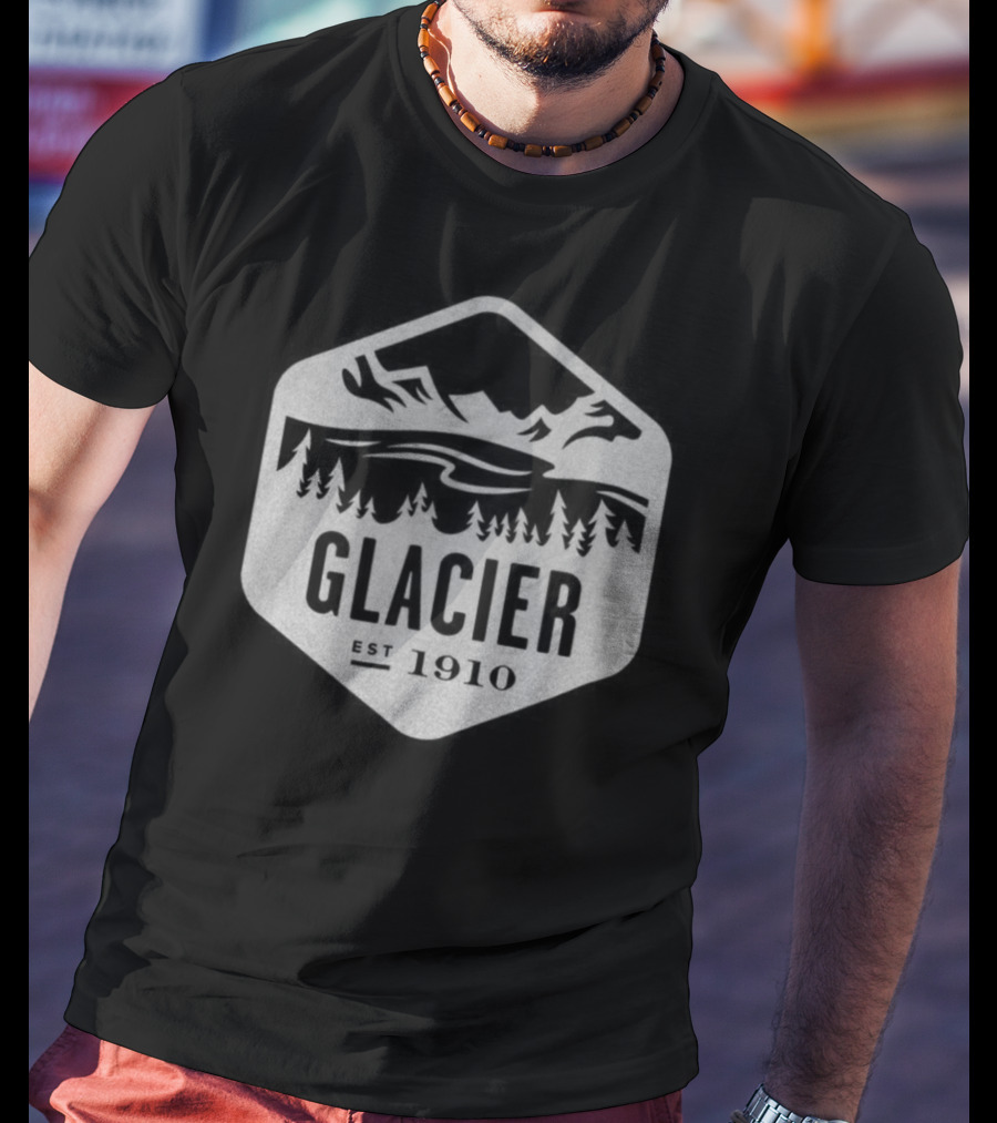 Glacier National Park Est 1910 Mountain Landscape T-Shirt
