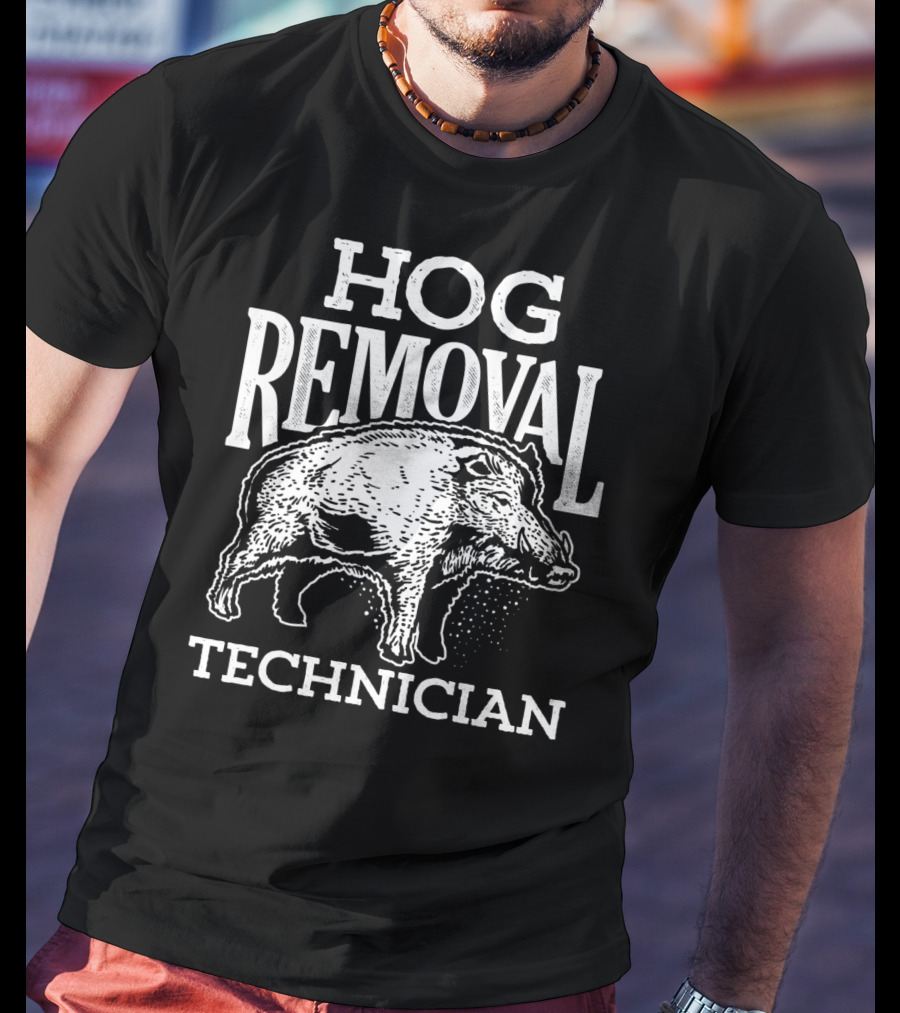 Hog Removal Technician Boar Hunting Vintage Pig T-Shirt