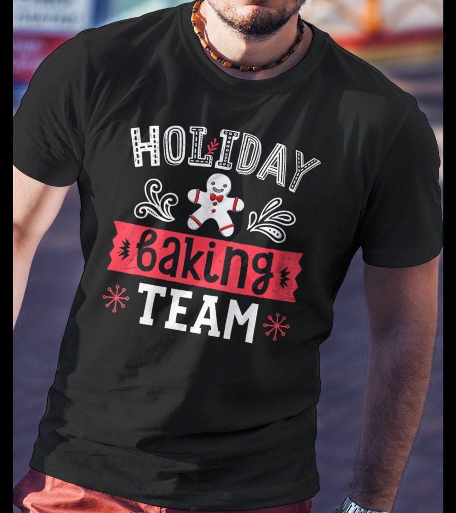 Holiday Baking Team Christmas Cooking Gingerbread Decor T-Shirt