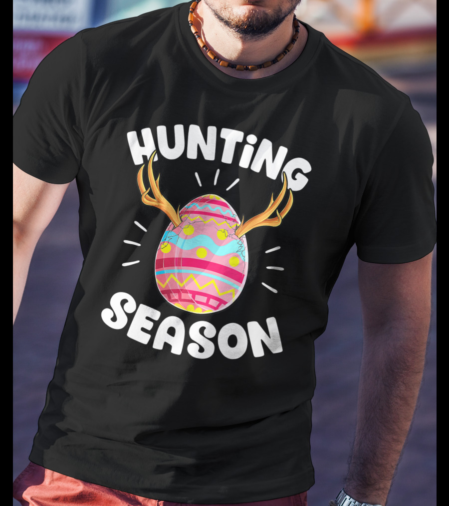 Hunting Season Easter Egg Antlers Women T-Shirt