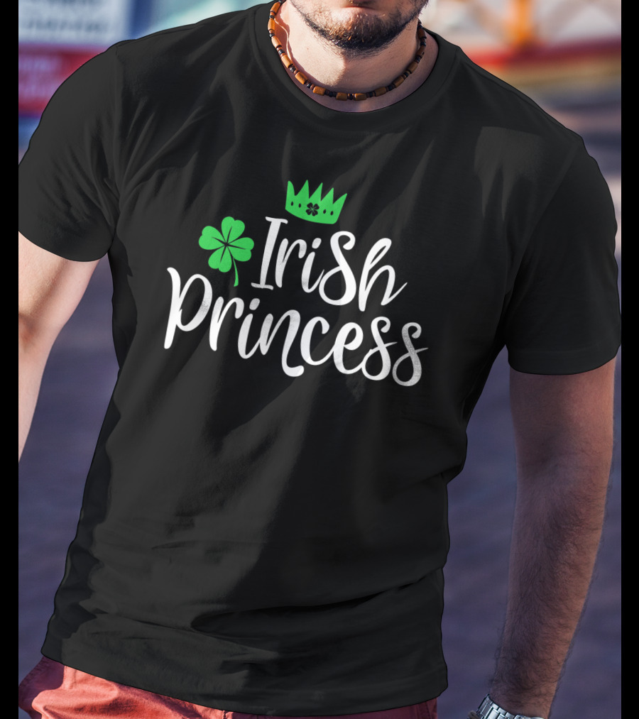 Irish Princess Clover Crown St Patricks Day Irish Girl T-Shirt