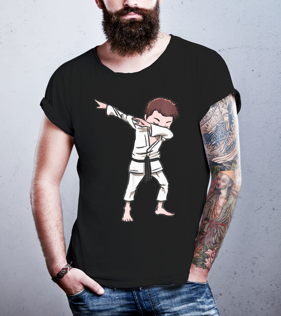 Karate Taekwondo Dabbing Boy Funny Dab Martial Arts Kid T-Shirt
