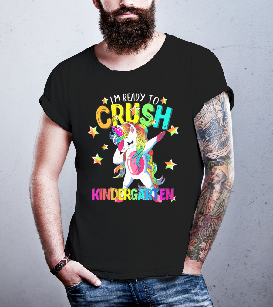 I'm Ready To Crush Kindergarten Dabbing Unicorn Back To School Girls T-Shirt