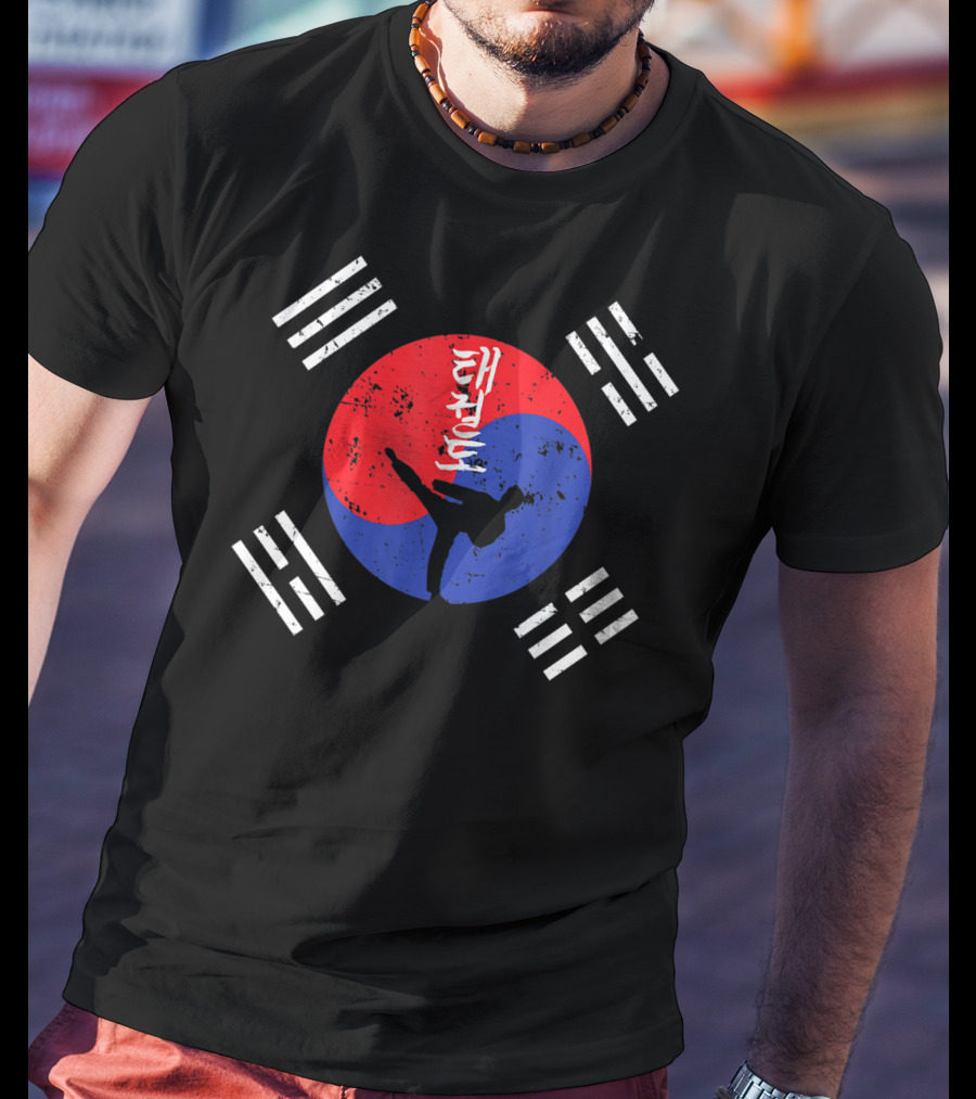 Korean Taekwondo Taegeukki Martial Arts Kids Adults T-Shirt