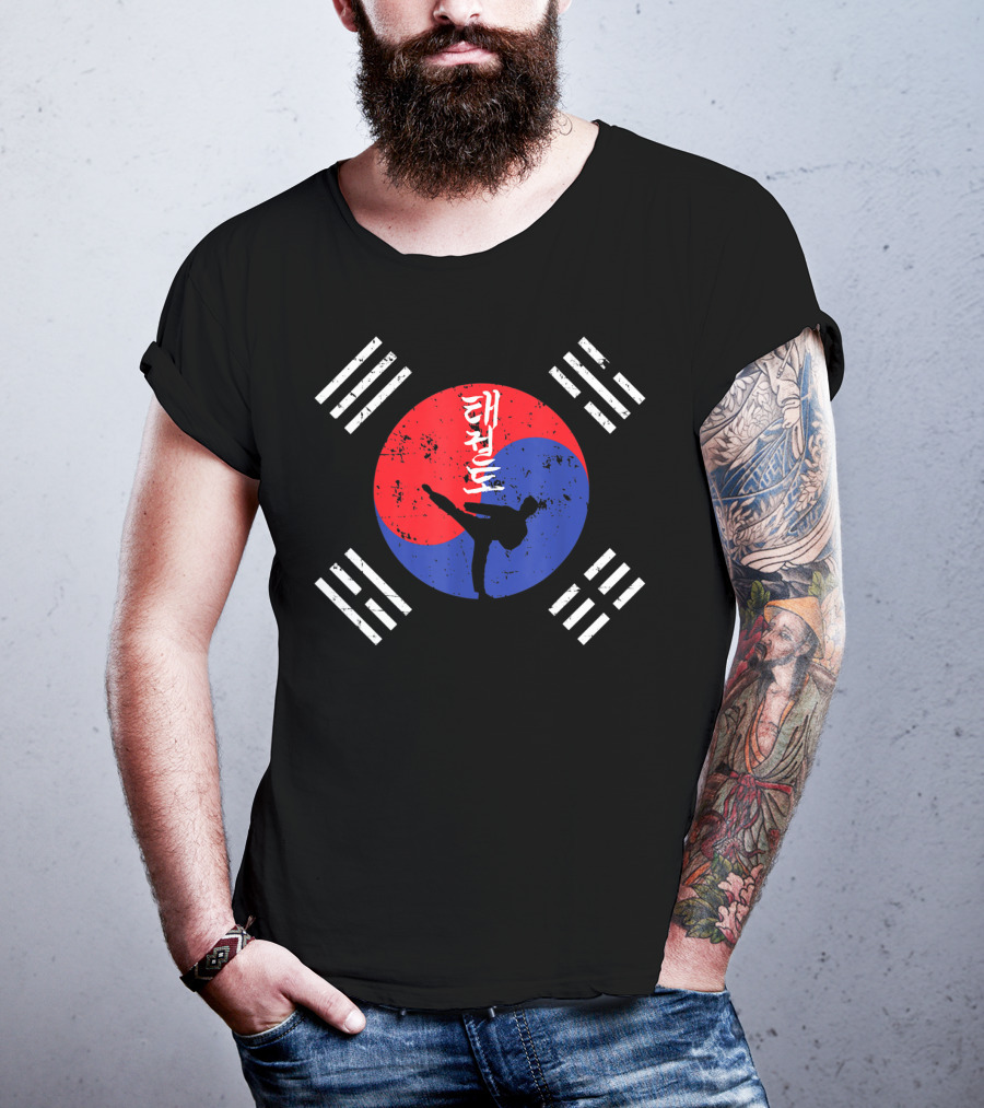 Korean Taekwondo Taegeukki Martial Arts Kids Adults T-Shirt