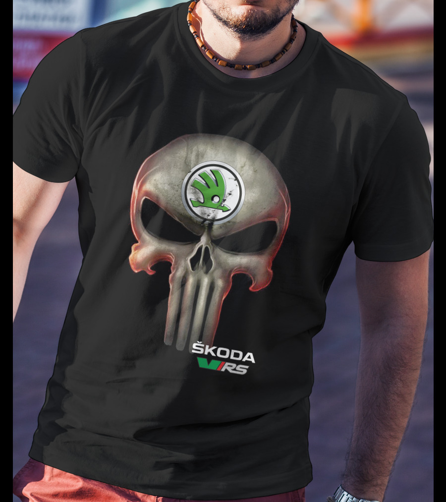 Škoda VRS Skull Punisher Emblem T-Shirt