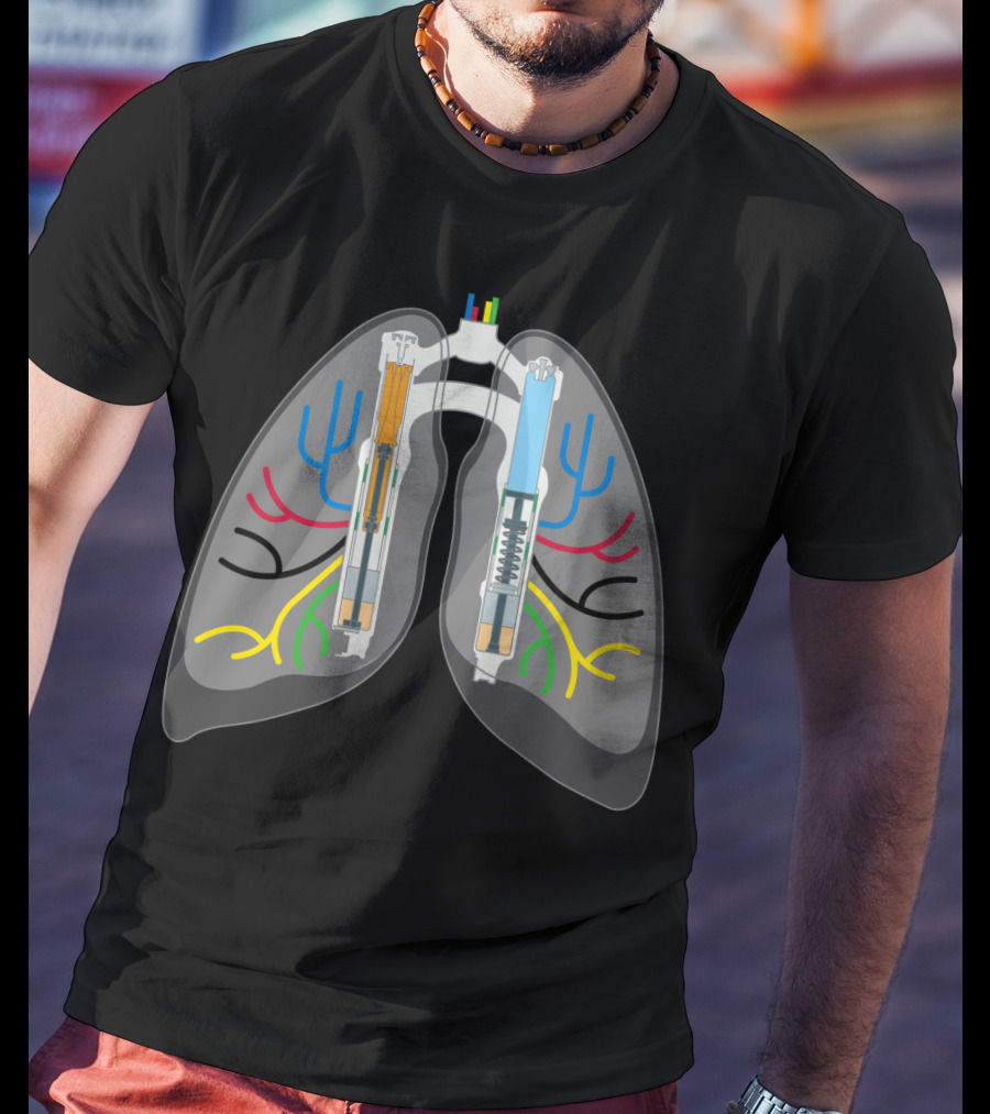 Air Chamber Lungs Schematic T-Shirt