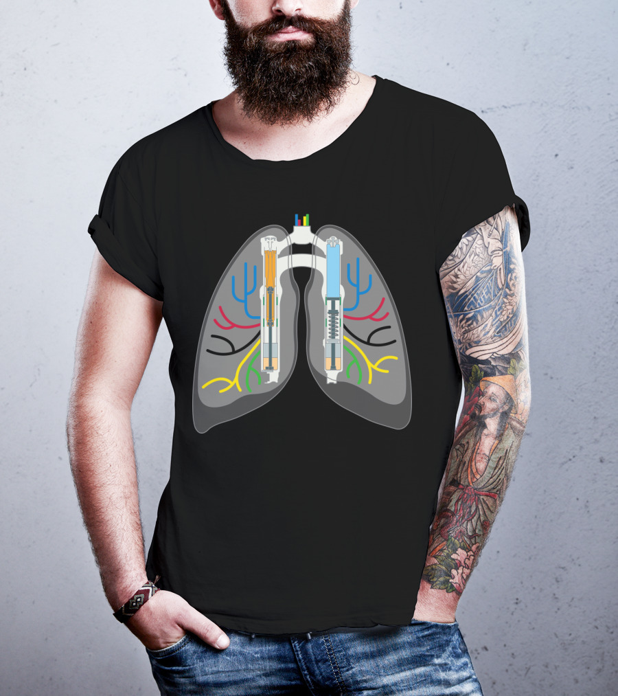 Air Chamber Lungs Schematic T-Shirt
