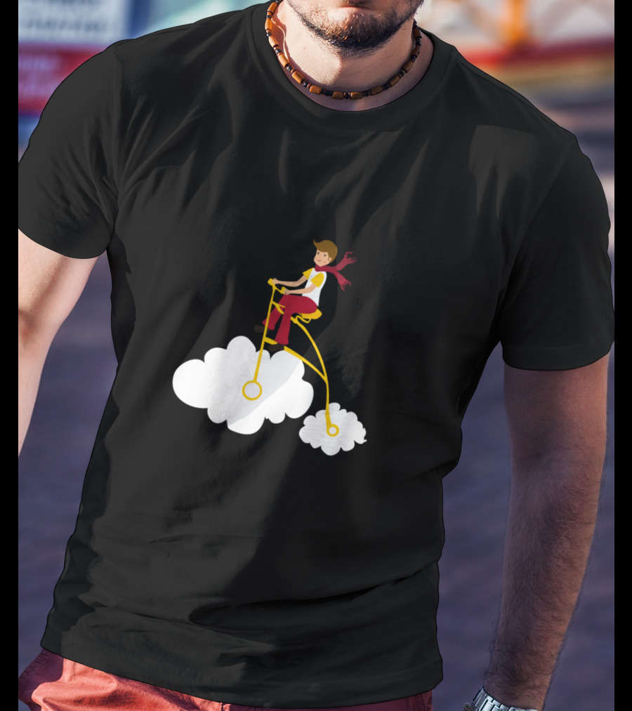 Cycling Dreams Riding High On Clouds T-Shirt