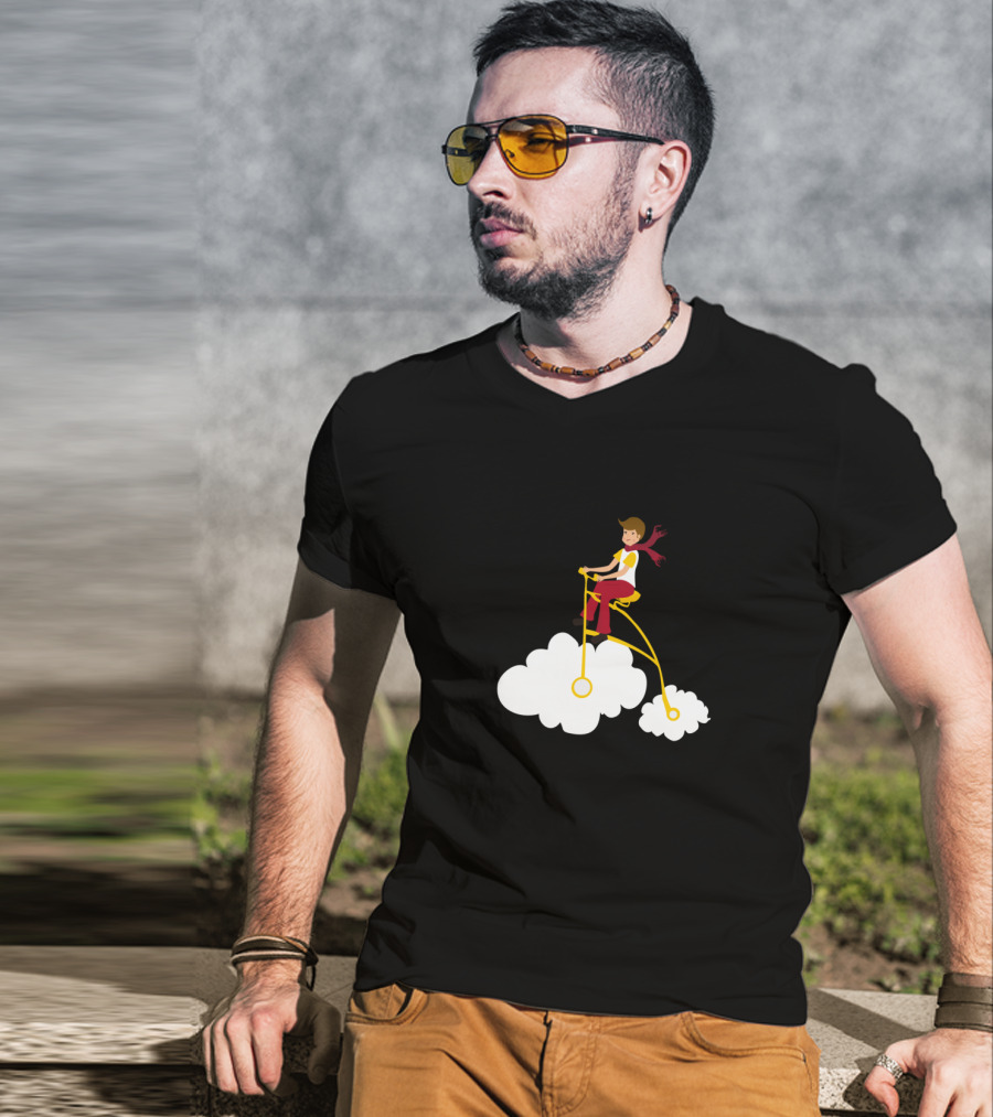Cycling Dreams Riding High On Clouds T-Shirt
