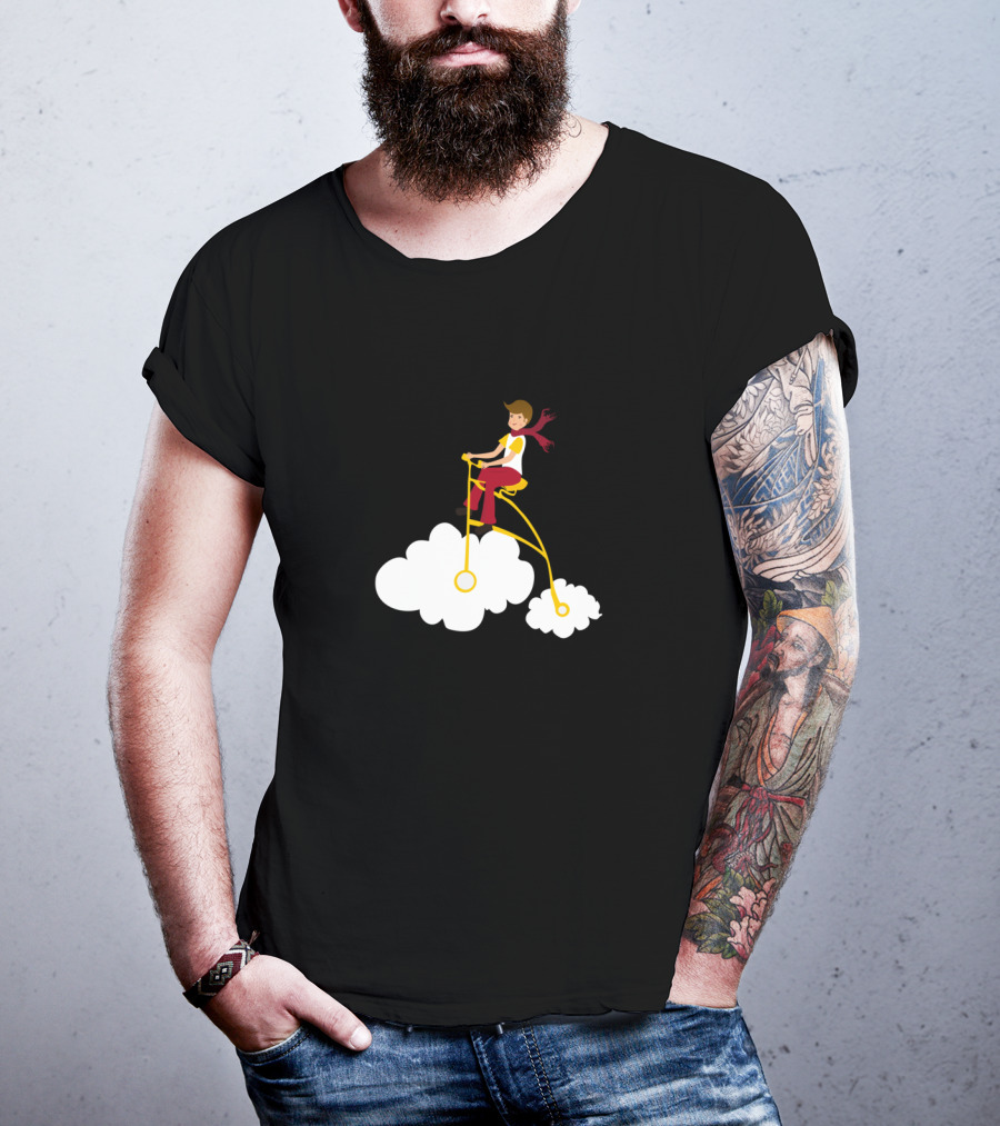Cycling Dreams Riding High On Clouds T-Shirt
