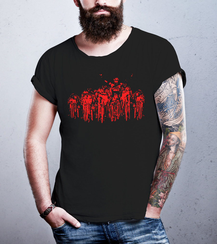 Cycling Race Red Pack Road Competition T-Shirt
