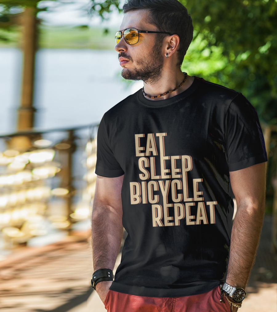 Eat Sleep Bicycle Repeat Bike Cycling Passion T-Shirt