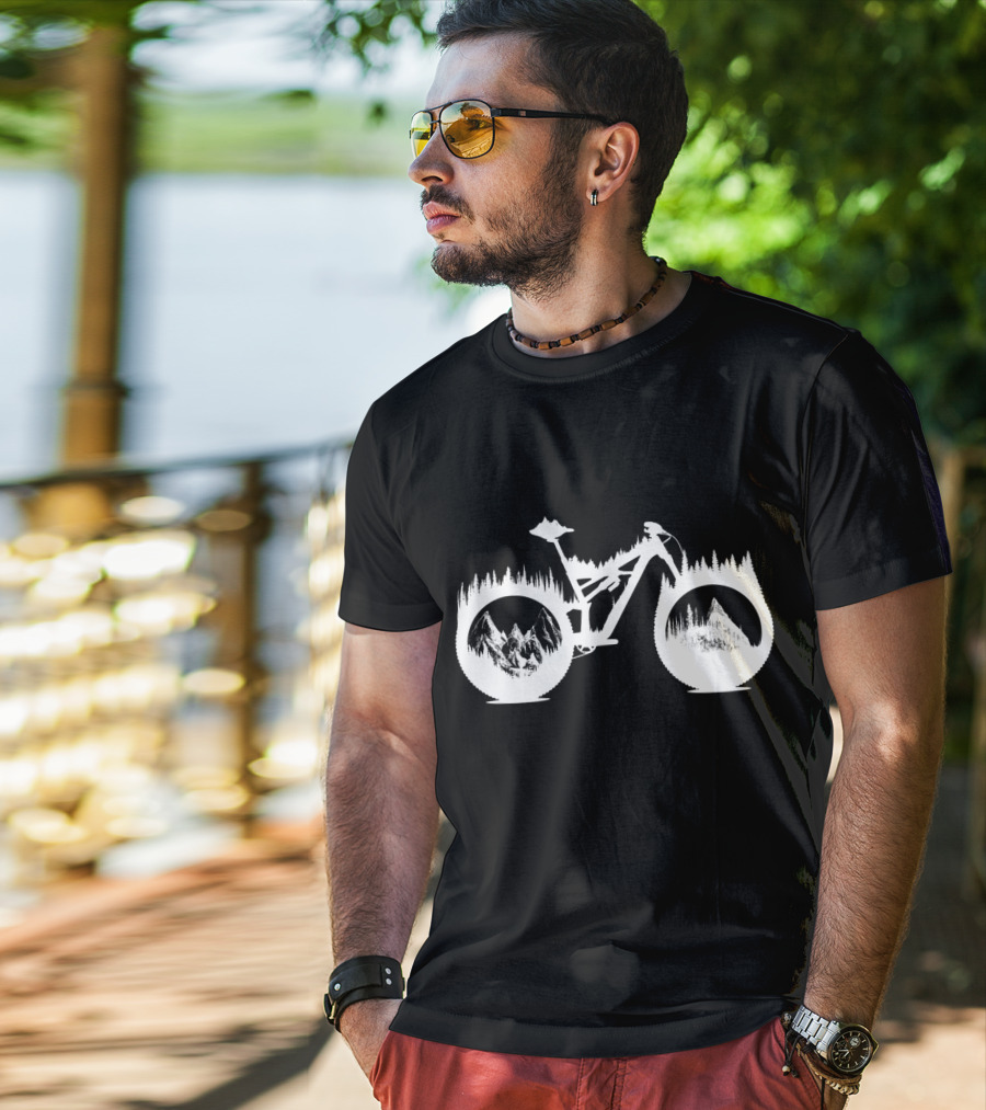 Enduro Mountain Bike Forest Landscape Adventure T-Shirt
