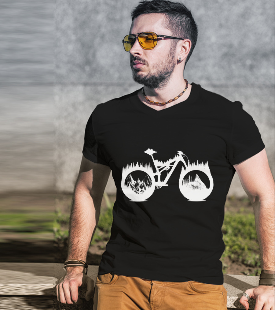 Enduro Mountain Bike Forest Landscape Adventure T-Shirt