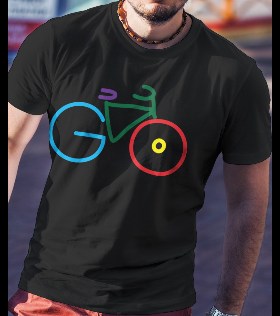 Go Green Go Healthy Go Cycling Bicycle T-Shirt