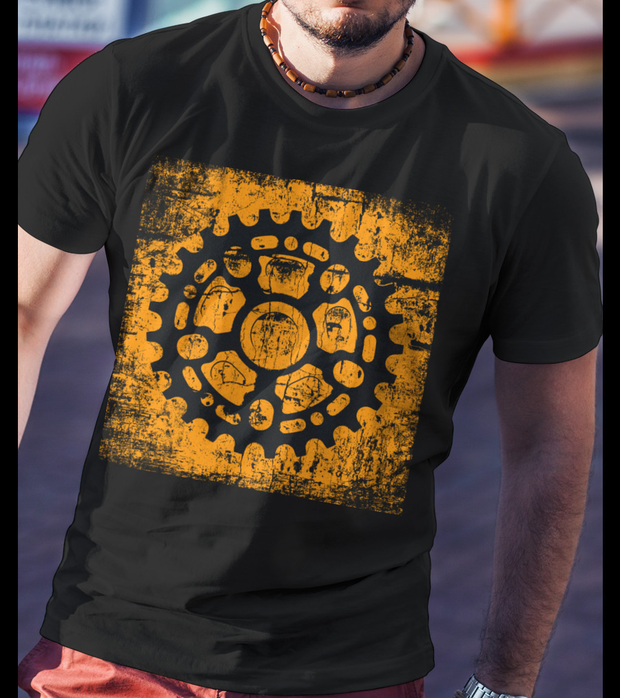 Grunge Gear Distressed Orange Sprocket T-Shirt