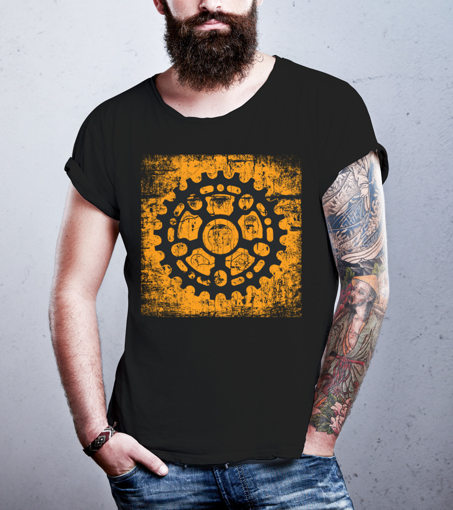Grunge Gear Distressed Orange Sprocket T-Shirt