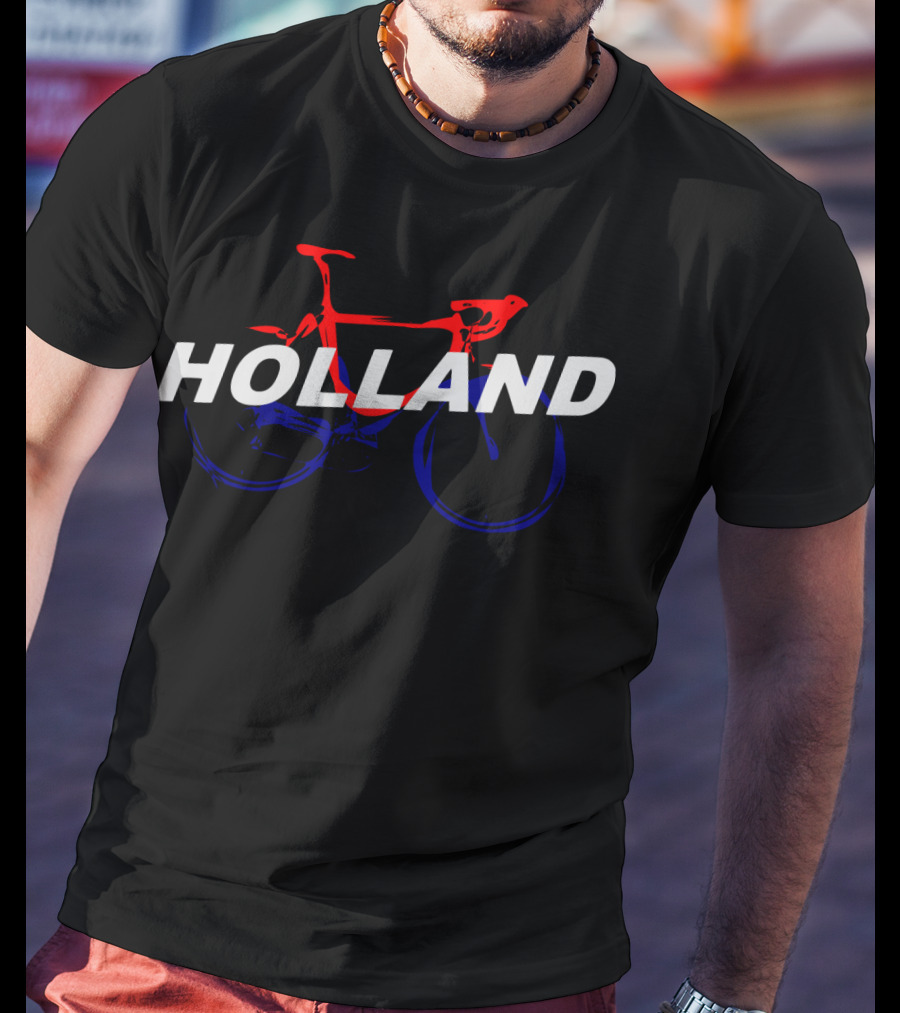Holland Red Blue Bike T-Shirt